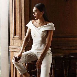Off shoulder formal jump suit